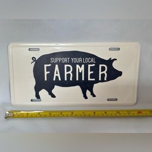 Support Your Local Farmer Pig License Plate